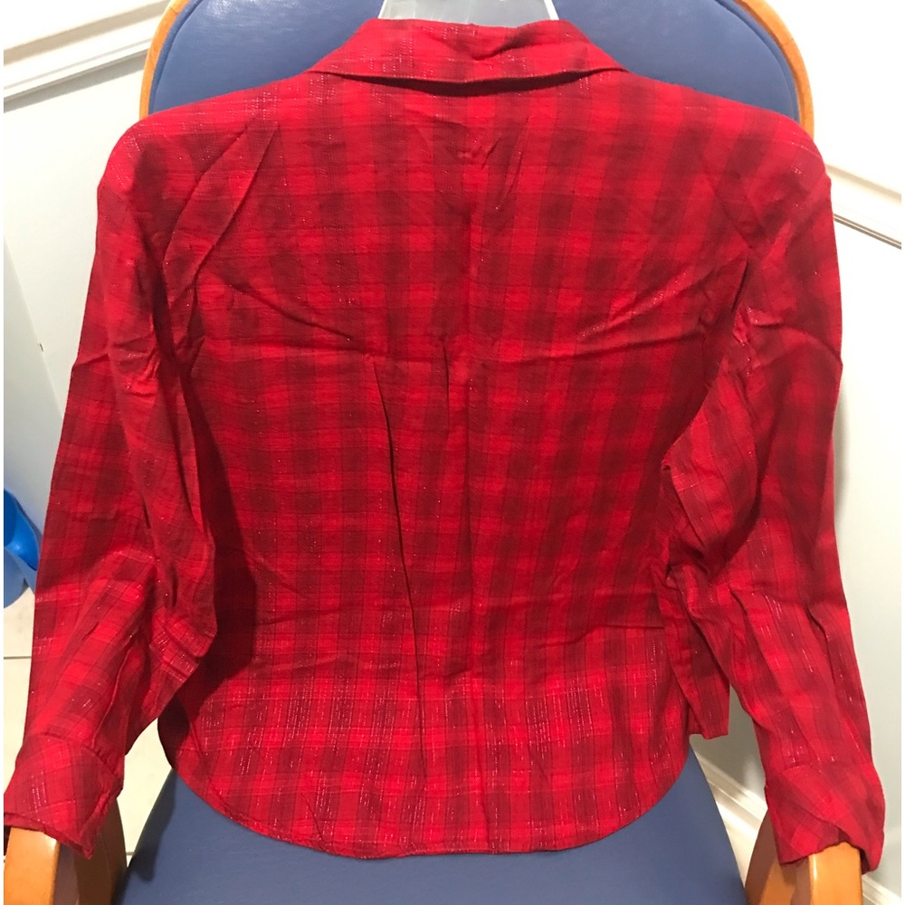 Victoria’s Secret red sparkly checkered 2-pc pajama set - Picture 6 of 16